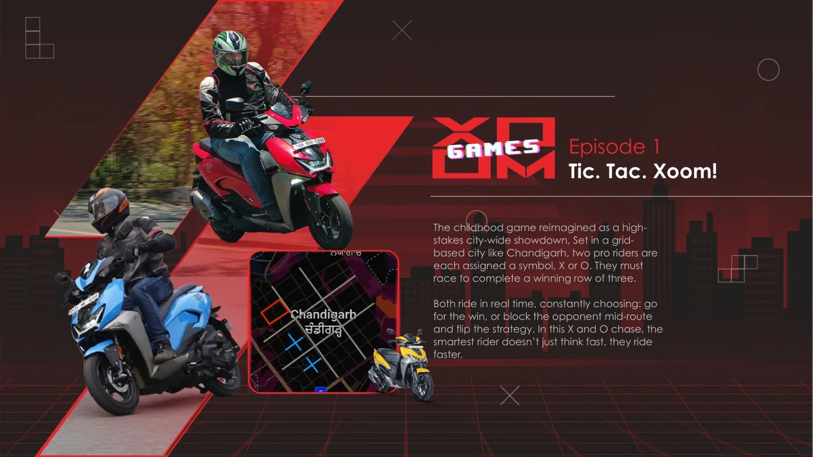 Episode 1, tic-tac-toe across a grid city