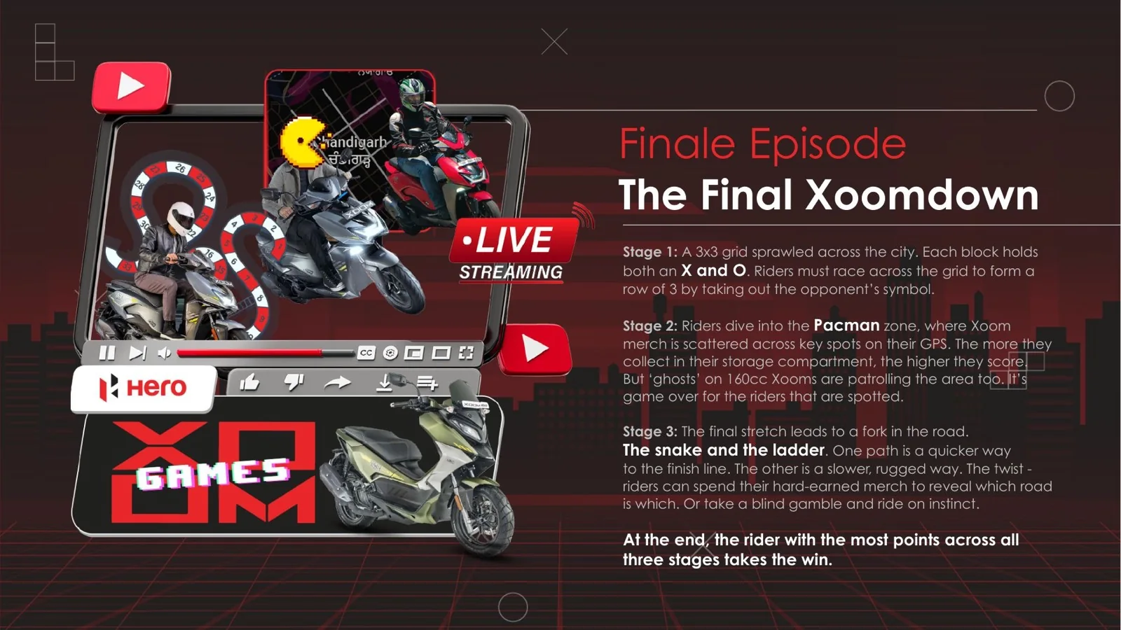 The finale, all three games in one race
