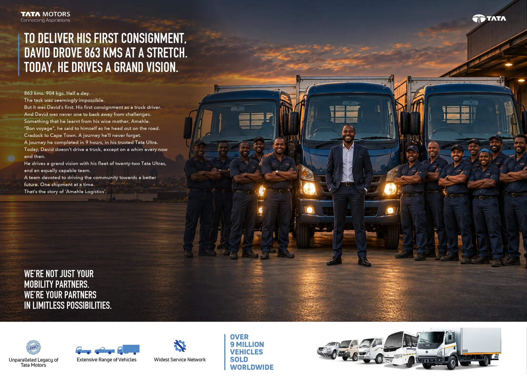 Long-copy print ad: David’s first consignment