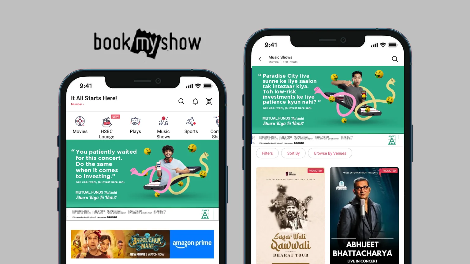 The campaign placed inside BookMyShow
