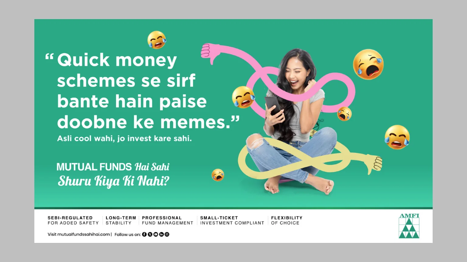 Ad: quick money schemes se sirf bante hain paise doobne ke memes