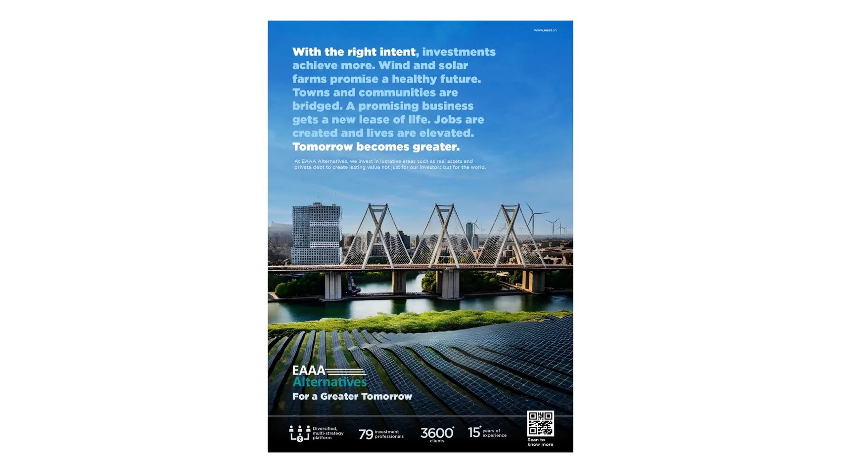 Print ad: with the right intent, investments achieve more