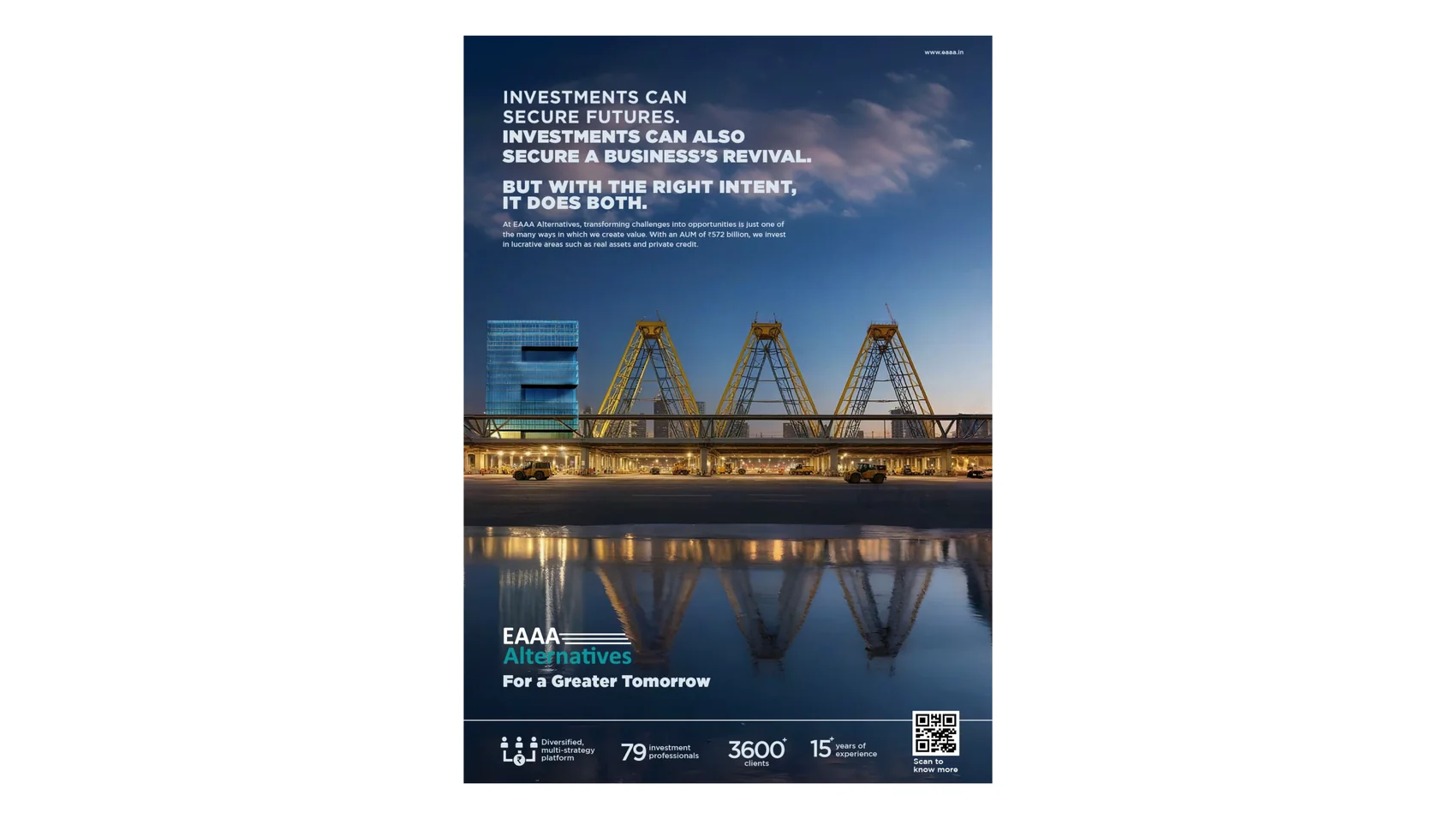 Print ad: investments can secure futures, and a business revival